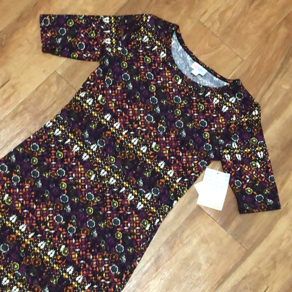 LuLaRoe Julia Multicolored Floral Dress Size XXS
